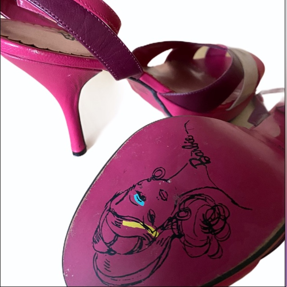 BARBIE by Town Shoes Leather Pink Purple Heel